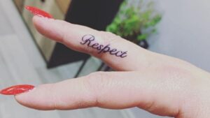 Minimalistic Finger Name Tattoo