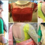 net blouse saree